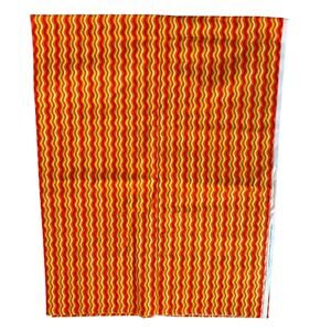 Debbie Mumm fabric remnant for Joann’s Fabrics bright orange yellow wavy stripes